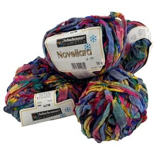 Schachenmayr Nomotta Novellara Yarn 50g Wool Blend Multicolored Ribbon Effect